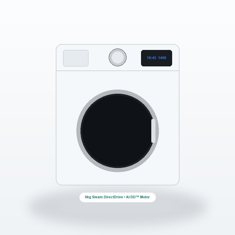 LG 9kg Inverter Front Loader Washing Machine
